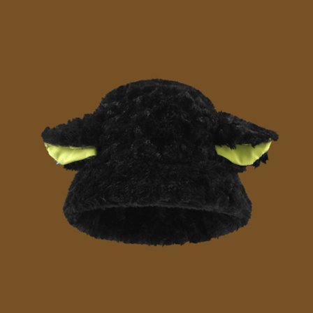 Dam Lammull Bucket Hat Vinter Får Öron Plysch Panama Kepsar