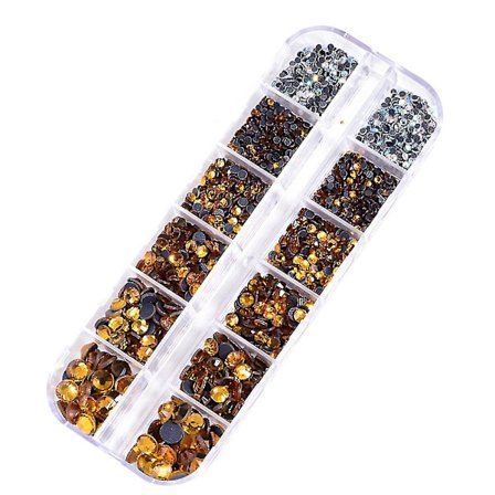 Flate baksiden Rhinestones Krystall Flatback Gems Runde Krystall Rhinestones For Håndverk