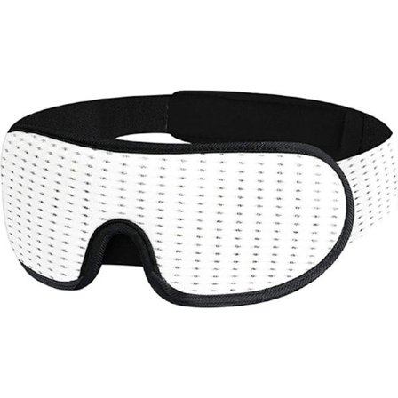 Rebela Sovmask - 100% Mörkläggning - Ögonmask - Lyxmasker - Memory Foam - 3D - Vit