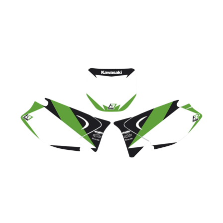 Adesivi Tabelle Portanumero Blackbird Factory - Kawasaki KX 450 X 2021-2023
