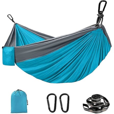 Riippumatto 280x180cm, Yhden tai kahden hengen retkeilyriippumatto kannettavalla laukulla, maksimikuormitus 300kg-280x180cm