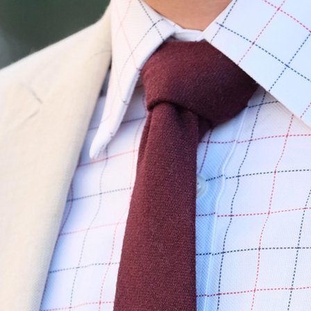 Raw Handmade Dark Bordeaux Tie for Men - Skinny ties