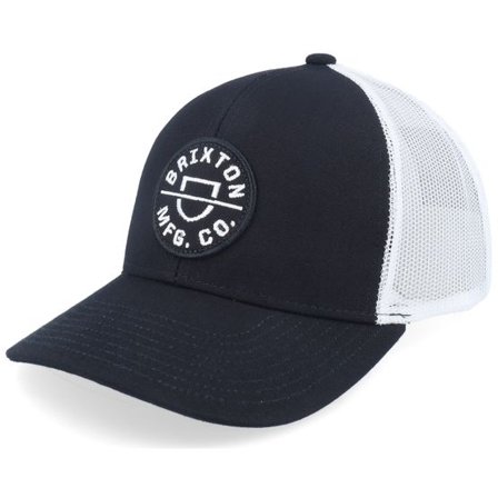 Brixton - Svart trucker Keps - Crest X MP Mesh Black/White Trucker @ Hatstore