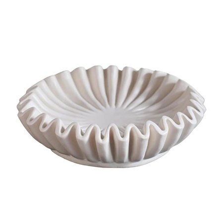 Personlig Rillet Dekorativ Skål Høy Samleverdi Utsøkt Skålformet Kunstgjenstand for Stuen Liten Størrelse