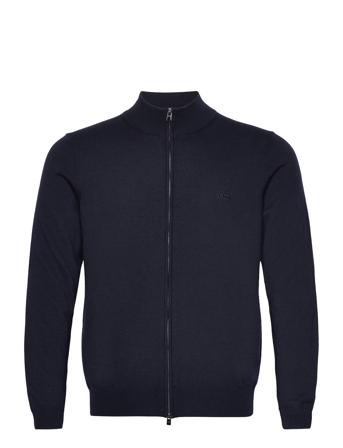 Balonso-L Tops Knitwear Full Zip Jumpers Navy BOSS