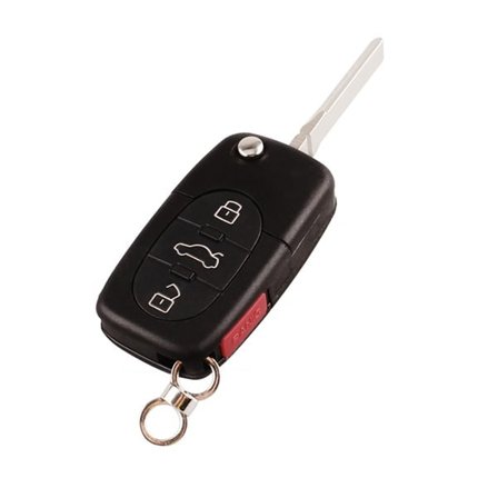 Bilnøgleskal med 3+1 knapper til Audi