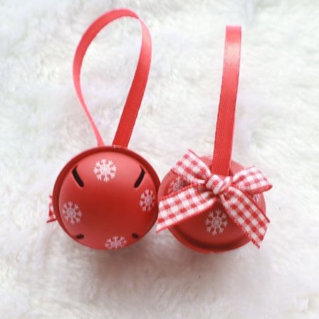 5 KPL joulukuusenkello Xmas Decors PUNAINEN PUNAINEN