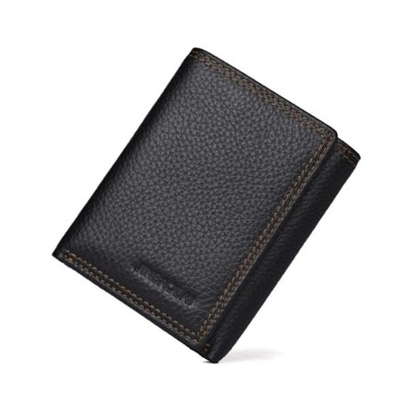 Anti-theft foldable wallet - Black