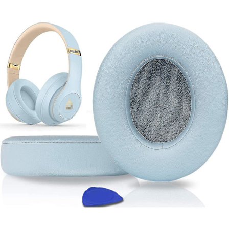 Professionella Ersättningsöronskydd, Öronkuddar Kompatibla med Beats Studio 2.0 & 3 Trådbundna/Trådlösa med Mjukt Proteinläder/Ljudisolering Memo
