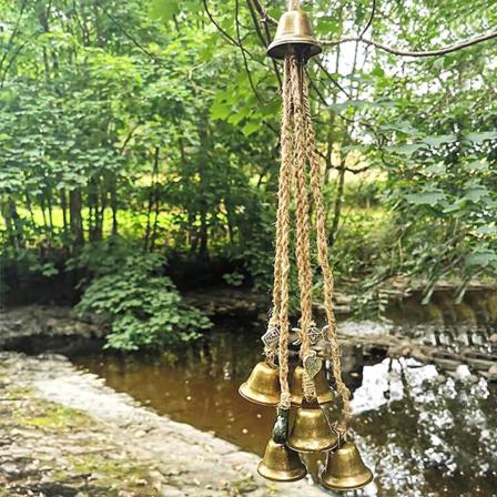 Häxa Bell String Garn Hängande Innergård Dekoration Wind Chimes