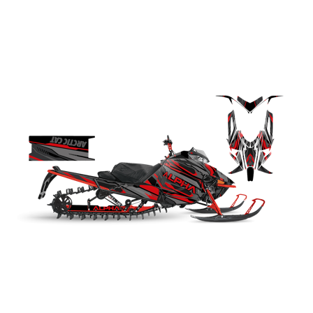 Dekalkit SweTown Wemby-Rød - Arctic Cat M8000 Mountain Cat Alpha One 154 2019-2020