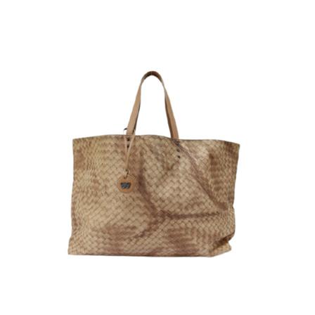 Bottega Veneta Vintage, Pre-owned Tote bag Bruin, Dames, Maat:ONE Size,nylon,gevlochten