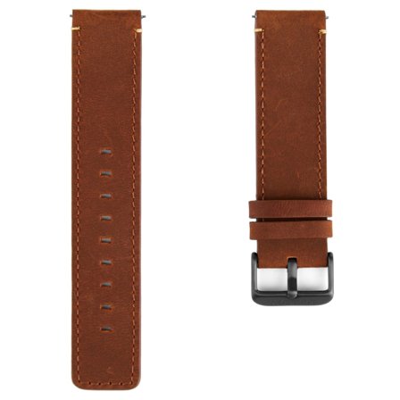 Tan & Gunmetal Grey Watch Strap with Cream Stitches for Men - Watch straps