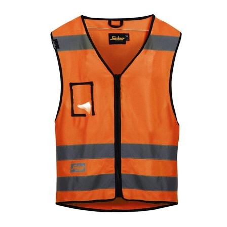 Snickers Workwear 9153 Väst varsel, orange S/M, Arbetskläder