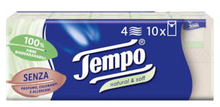 Tempo Fazzoletti Natural & Soft 10 Pezzi
