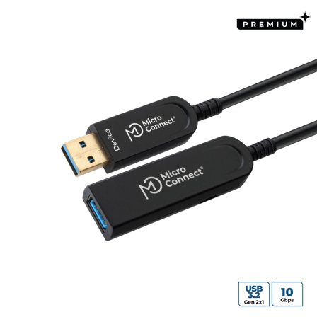 MicroConnect Premium Optic fiber USB 20m,