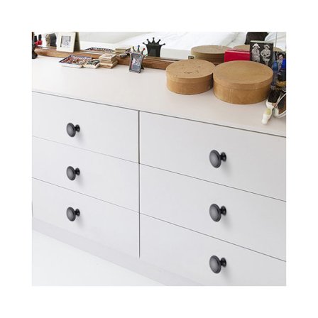 6 st vintage handtag för lådor, 27 mm möbelknopp