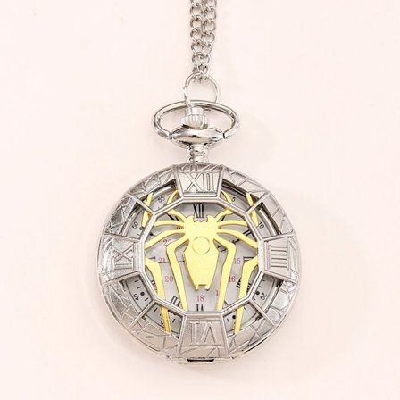 Fashion Ny Vintage Relief Snidad Och Urholkad Romersk Flip Stil Fickur På Kedja Hänge Klocka Kedja Herr Dam(FMY) Gyllene