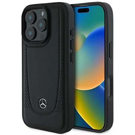 Mercedes Mobilskal till iPhone 16 Pro Max Läder Urban - Svart