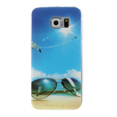 TPU Protector Samsung Galaxy S6 - Blue Sky and Glasses