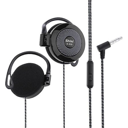 Shini S520 3.5mm Trådbundet Headset Öronkrok Headset Stereo Gaming Sport Hörlurar med Mikrofon för Telefon