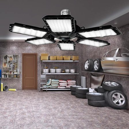 LED-garagelampor, Deformerbara LED-garagelampor i taket med justerbara paneler