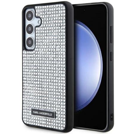 KARL LAGERFELD Galaxy S24 Mobilskal Rhinestone Logo Metal Plate