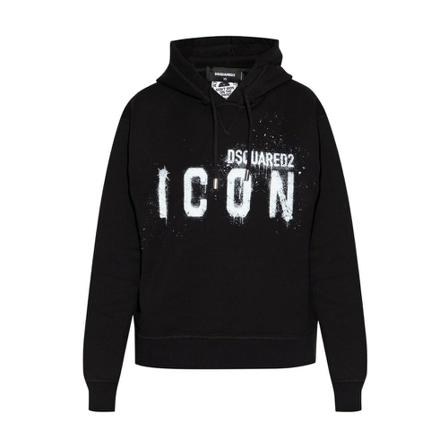 Dsquared2 print hoodie , Zwart , Dames , Maat: S