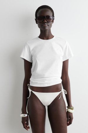 COS Women's Tie-Side Bikini Briefs in White