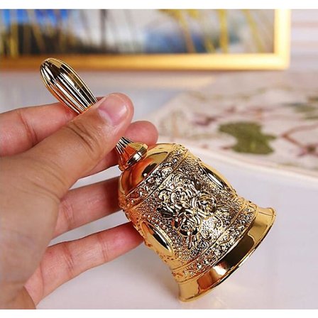 Europæisk stil metal klokke metal innovativ middagsklokke påmindelse zink legering gylden europæisk-stil håndkald klokke bar håndklokke