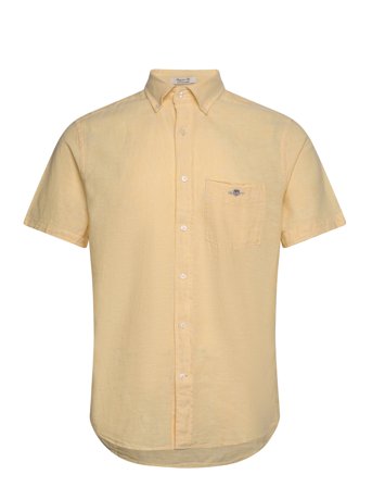 Reg Cotton Linen Ss Shirt Yellow GANT