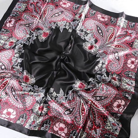 Paisleysilkeskjerf | Silkeskjerf dame | Silke hijab bandana | Hodeskjerf dame - Vintage