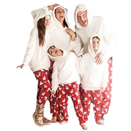 Julepyjamas Matchende Familie Pyjamas Tøj Tegnefilm Mor Datter Sæt Hjemmetøj Børn Sove Tøj til Dag