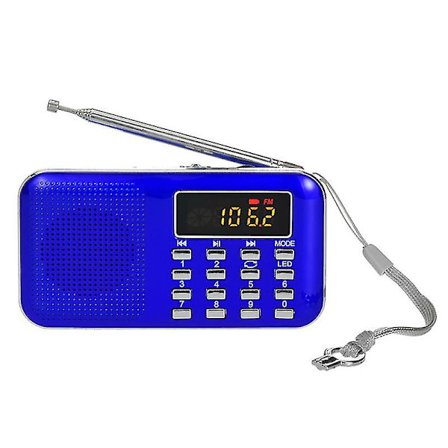 Kannettava automaattinen digitaalinen Fm Am Sw Mini -radio LCD-näytöllä Kaiutin Mp3-musiikkisoitin Aux Usb Tf