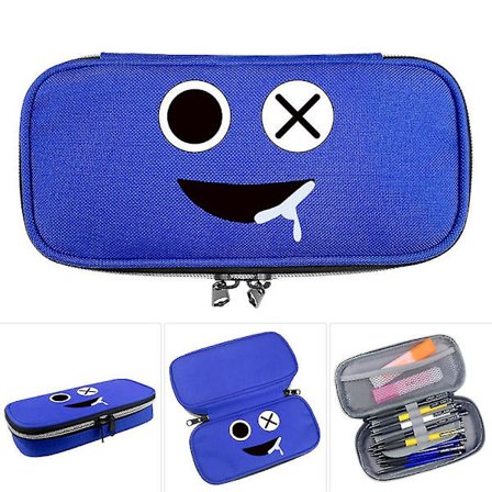 Regnbuevenner spill trykt flip glidelås pennal elever stor kapasitet stasjonær oppbevaringspose gaver