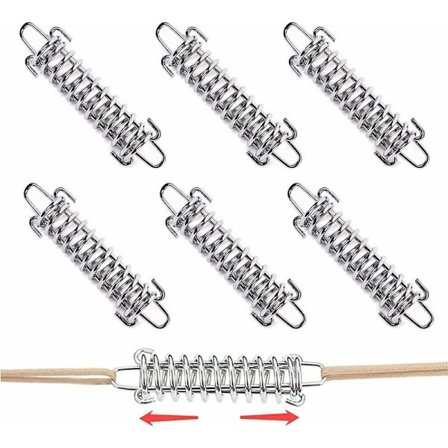 6 stk. teltfjeder spænde markise fjeder 10cm telt fjeder spænde til udendørs camping vandreture rejse picnic strandtelt markise.