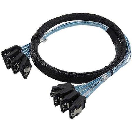 Sas-kabel Sata-kabel Hög Hastighet 6gbps 4 Portar/set Hög Kvalitet För Server 0.5 Meter