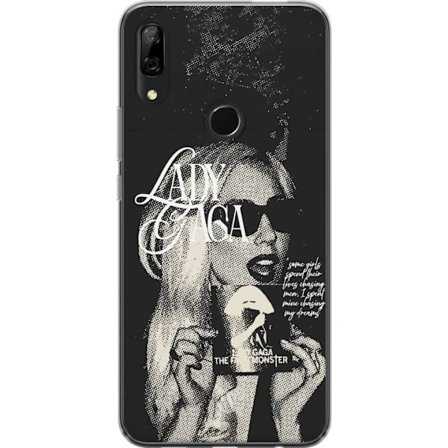 Kompatibel Mobilcover til Huawei P Smart Z Lady Gaga sort-hvid retroplakat med solbriller og popkunst-æstetik