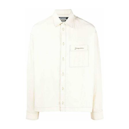 Jacquemus - Skjortor - Vit - Herr - Storlek: M, Herr, Storlek: M