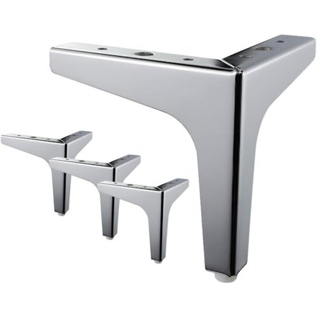 4 stk. benben, metallbordben med skruer og gulvbeskyttelse