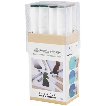 Creativ Company Markers 12-set Nature Colours