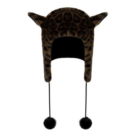 Leopardmønstret Øreklaphat Unisex Komfortabel Hat Vinter Varm Hovedbeklædning til Vinter Sport brun sort