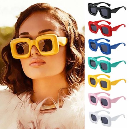 Retro Y2K firkantede solbriller Shades Candy Color UV400 briller