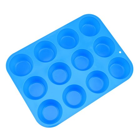 12 hull silikon kakeform, non-stick marfin cupcake bakeform