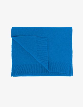 Merino Wool Scarf - Pacific Blue