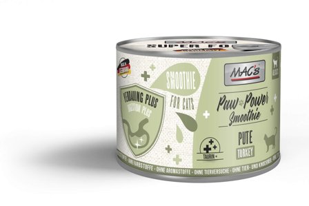 Mac's Paw Power Smoothie, Kalkun Våtfôr til Katt - 200g