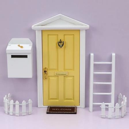 Miniatyr Tre Alv Dør Tann Even Dør Mini Hus Tilbehør Leteom Leke Leke Gave for Barn