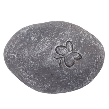 Minnestein for kjæledyr i hagen, DIY sommerfugltrykk, gravstein for kjæledyr, katt, hund, i harpiks, grå