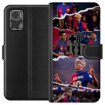 Kompatibelt Plånboksfodral till Motorola Motorola Moto E22i Yamal Fotboll Spelare Barcelona