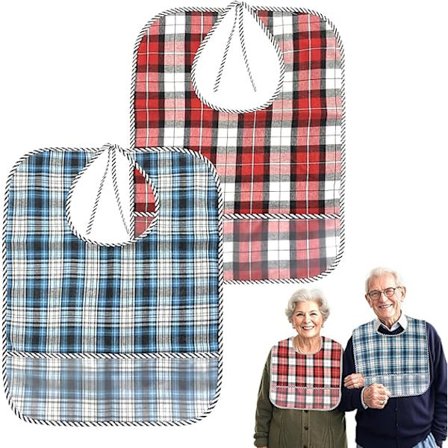 voksen hagesmæk, 2 stk vandtæt voksen hagesmæk vaskbar voksen hagesmæk ældre hagesmæk, beskyttelsestøj kompatibel kvinder og mænd seniorer og 